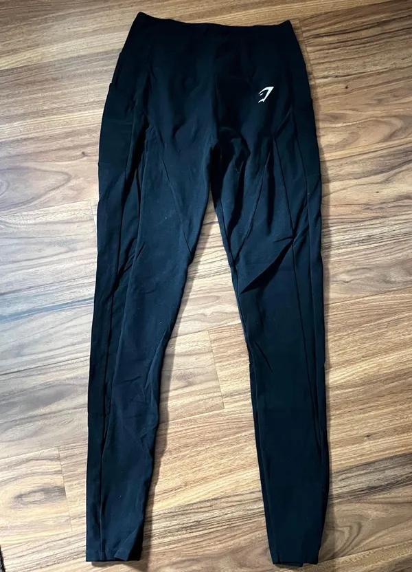 Gymshark Black Mesh Panel Athletic Leggings - Image 3
