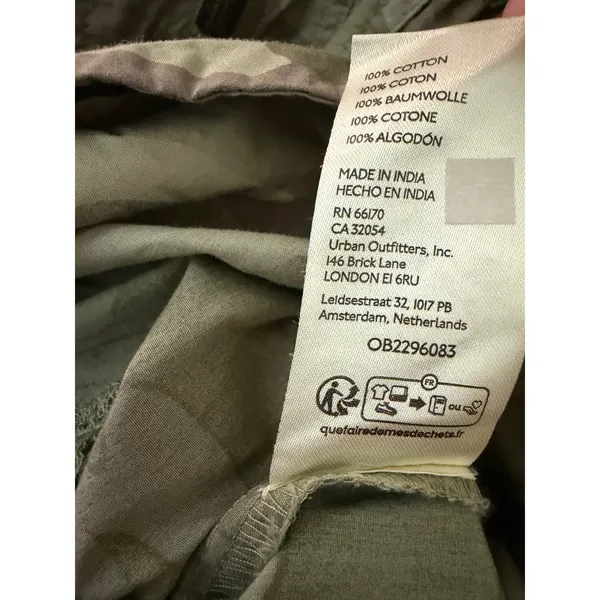 Daily Practice Anthropologie Dress Women S Green Camo Zip Front Mesh Mini Exc - Image 8
