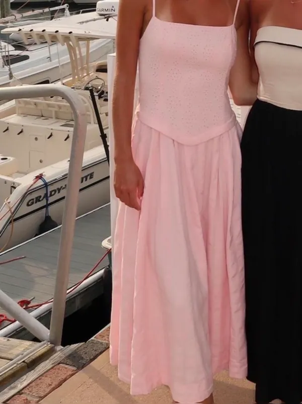Free People Pink Midi Dress - Image 2