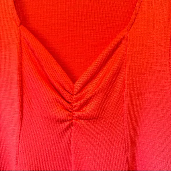 Torrid Orange Knit Short Sleeve Mini Dress Womens 1X Summer Beachy Casual Basic - Image 4