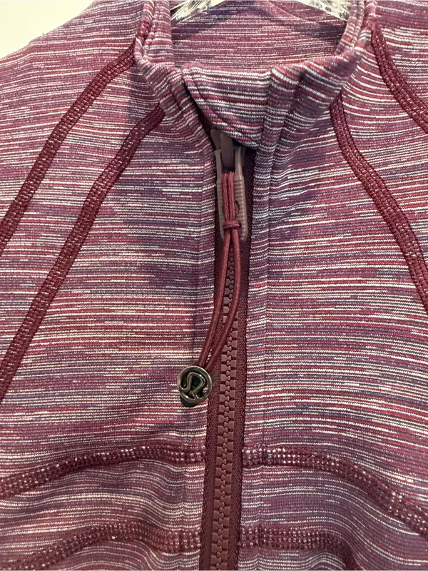 LULULEMON Women’s Define Jacket Edged Stripe‎ Jacquard Blueprint Royal Ruby - Image 4