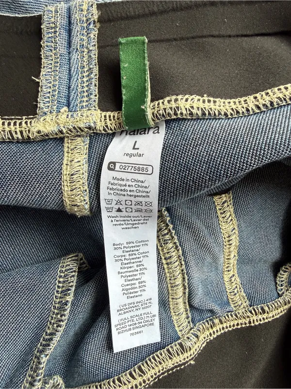 Halara Flex High Waisted Pockets Baggy Wide Leg Washed Casual Jeans Size Large - Image 8
