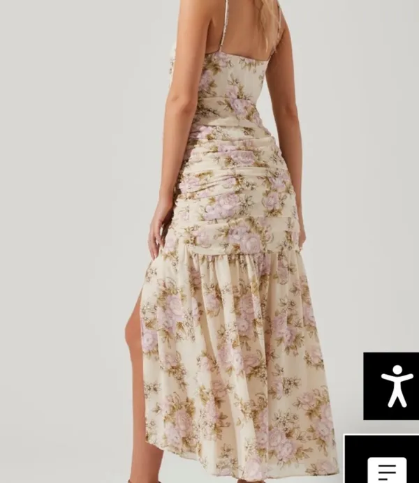 The Label Kiana Floral Ruched Midi Dress - Image 3