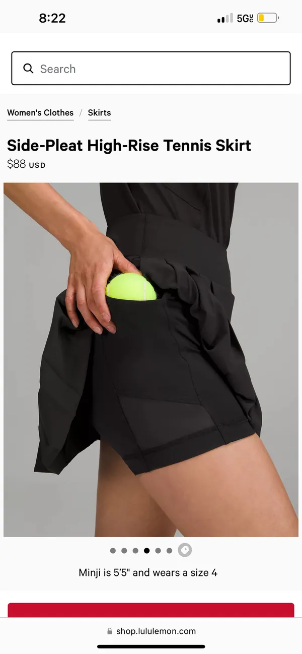 Lululemon Side-Pleat High-Rise Tennis Skirt - Image 6