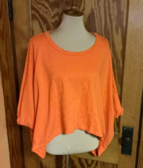 Bucket List Orange Slouchy poncho top - Image 8