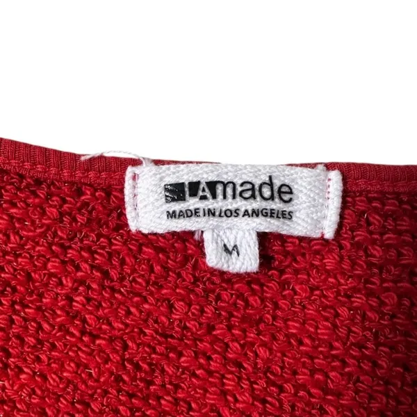 LAmade Womens Red Twist Front V-Neck Long Sleeve Textured Knit Top Size M | 0084 - Image 5