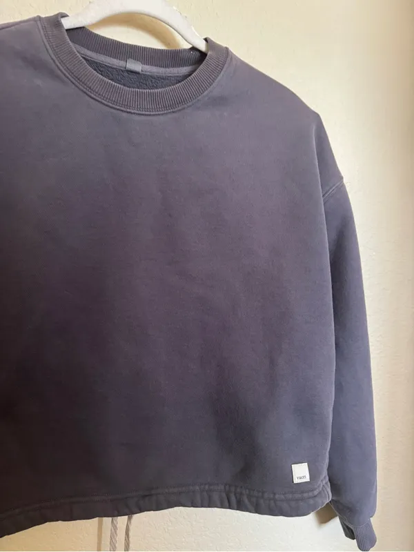 Vuori Restore Drawstring Sweatshirt Sz M Black Grey - Image 3