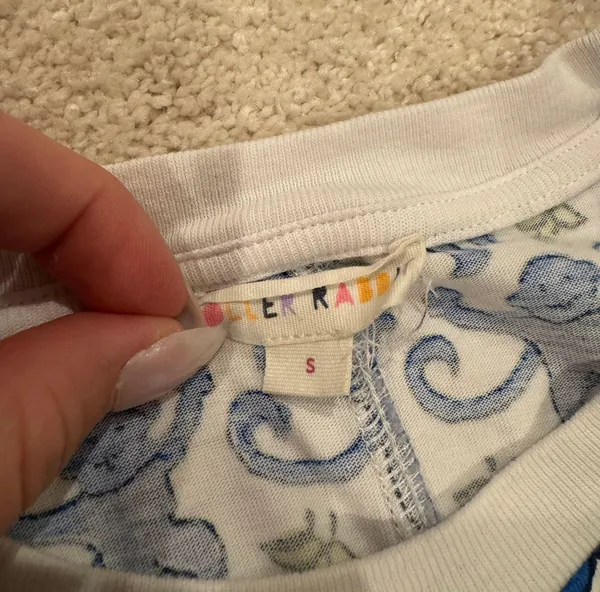 Roller rabbit monkey pajamas S 💙 🤍  - Image 2