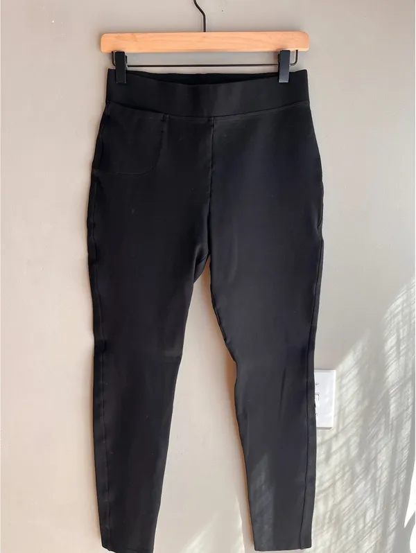Quince Ultra Stretch Skinny Ponte Pants Black Medium - Image 7