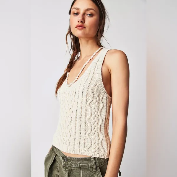 Free People High Tide Cable Tank - Image 5