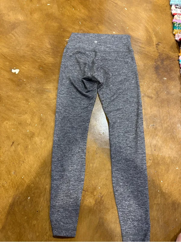 lululemon athletica Heather Charcoal Gray Performance Leggings - Image 4