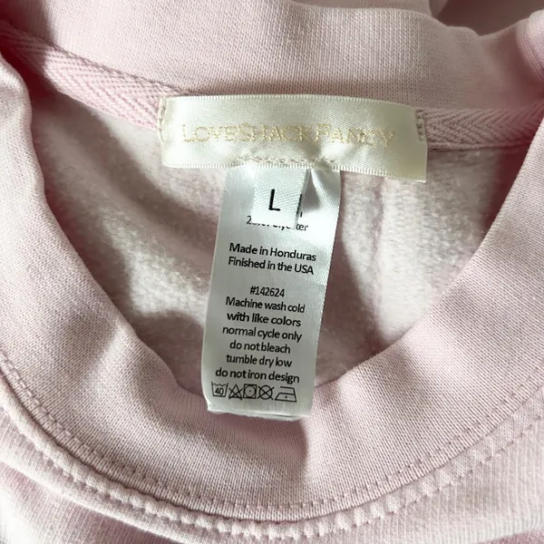 LoveShackFancy x First Port NYC Pickleball Graphic Sweatshirt Pink Size Large - Image 6