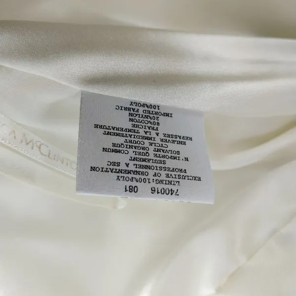 Vintage Jessica McClintock White and Silver Strapless Mini Cocktail Party Dress - Image 10