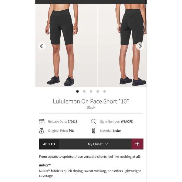 Lululemon On Pace Short *10" size 10 women - Image 8