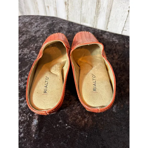 Rialto Womens 9.5 New‎ Tangerine Cut Out Mules - Image 2