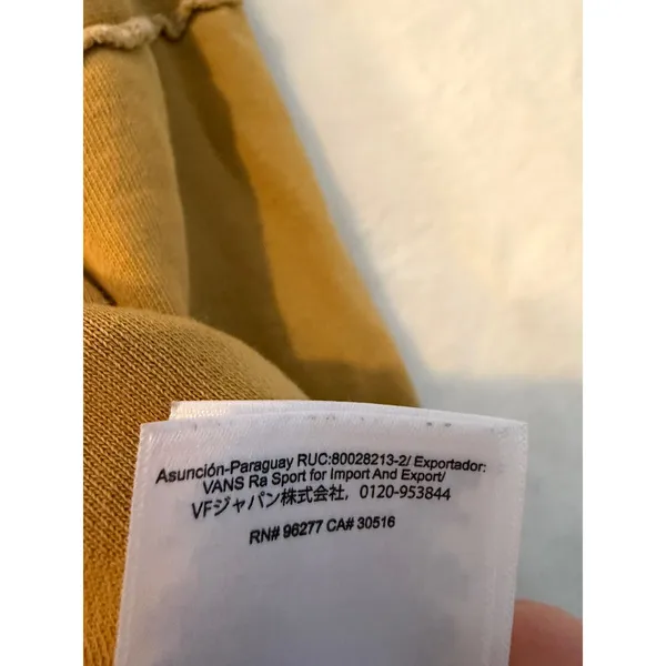 Vans Off The Wall Sweatshirt Womens Medium Mustard Yellow Embroidered Pullover - Image 9