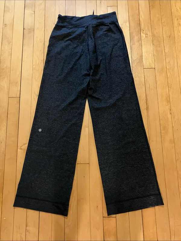 Lululemon Athletica Still Wide Leg Drawstring Charcoal Gray Pants Size 2 - Image 8