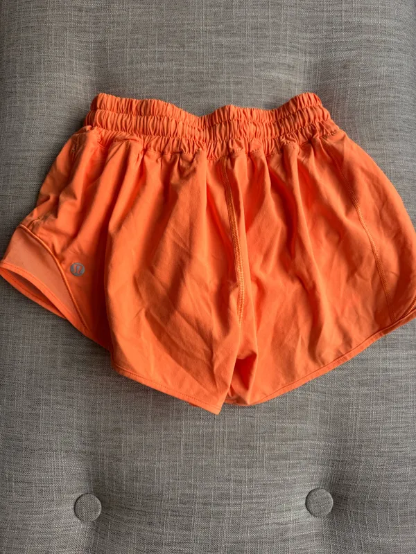 Bright Orange Lululemon Hotty Hot Shorts 2.5" - Image 2