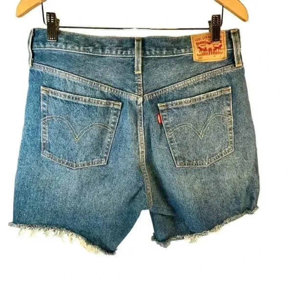 Levi's 501 Denim Cut Off‎ Destressed Shorts W31 - Image 2