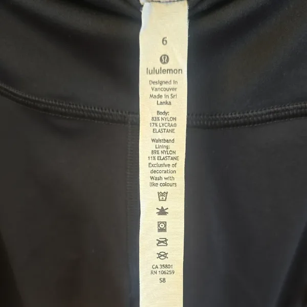Lululemon Athletica Black Cropped Leggings - Image 2