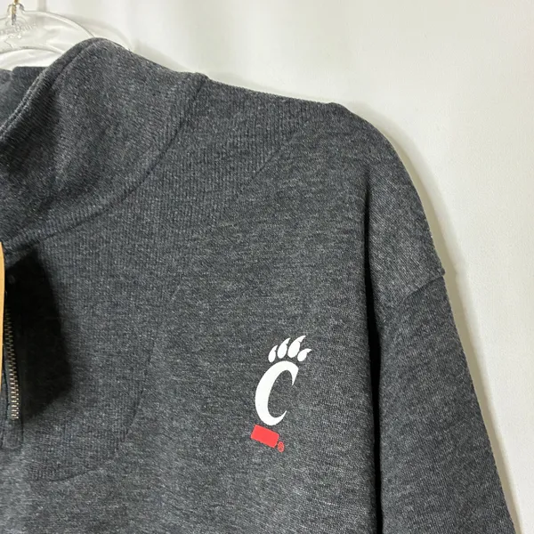 Cincinnati Bearcats Rivalry Threads Dark Gray Crop Sweatshirt NWT Womens XL - Image 2