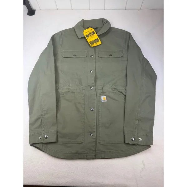 Carhartt Womens Tencel Lightweight Canvas Jacket Green Size Large NWT - Image 2