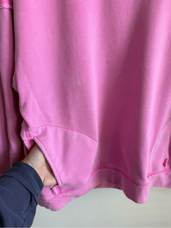 Free People FP Movement Metti Crewneck Sweatshirt Pink Oversized XS - Image 5