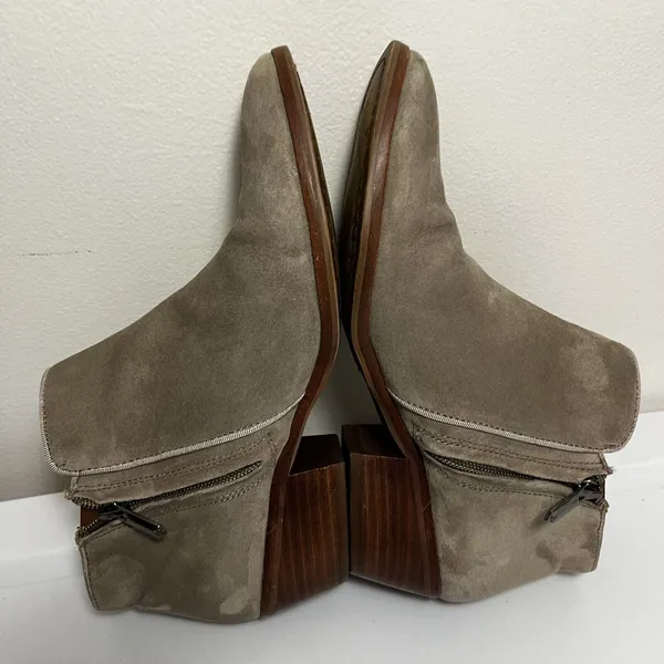 Sam‎ Edelman Womens Petty Putty Beige Suede Leather Zip Ankle Bootie sz 8.5 READ - Image 6