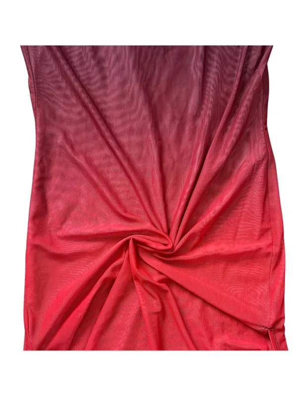 NWT Shade & Shore Red Ombré Cover Up Maxi dress Mesh Size XS - Image 8