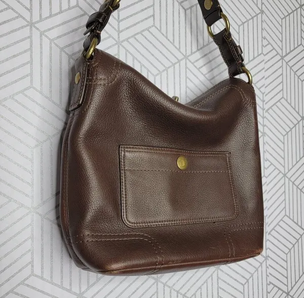 Coach Chelsea Brown Leather Turn Lock - Image 15