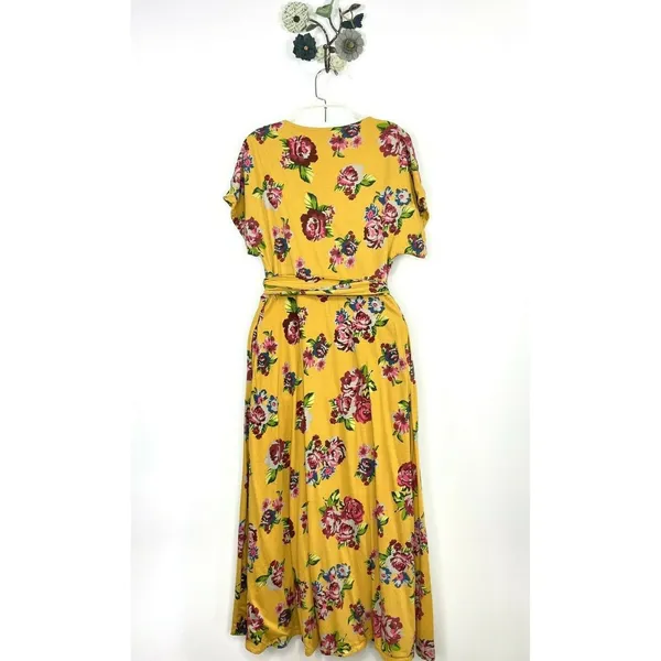Matilda Jane Womens Alana Wrap Maxi Dress Size S Small Marigold Floral - Image 7