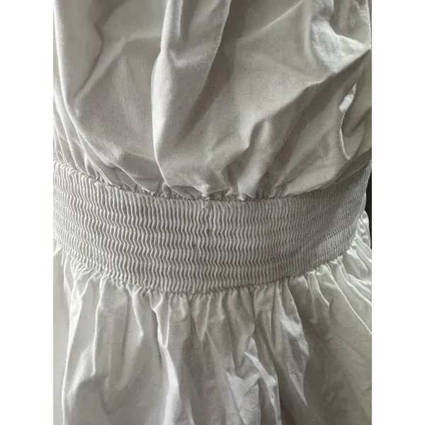 Altar'd State White Smocked Sweetheart Mini Dress L Little White Dress Bridal - Image 9