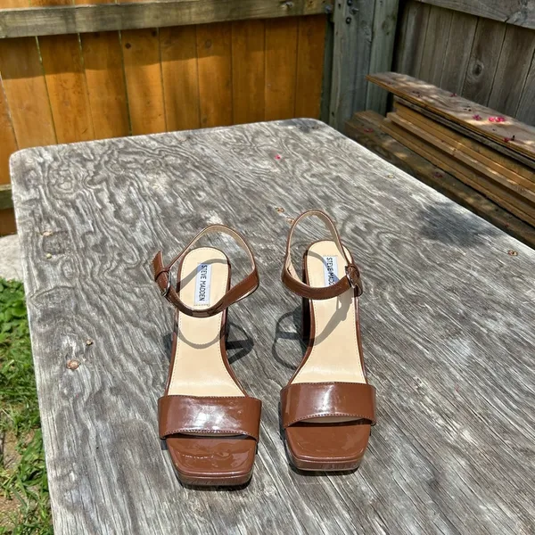 Emberly Platform Sandal by Steve‎ Madden brown size 11 - Image 2