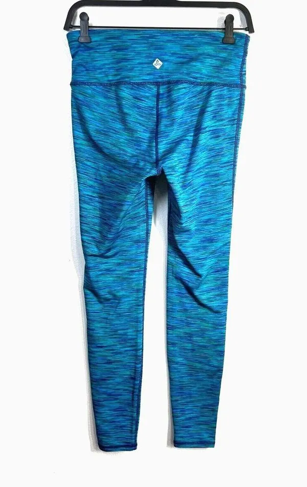Prana Caraway Tight Leggings Womens Small Indigo Blue Stretch Performance Fleece - Image 4