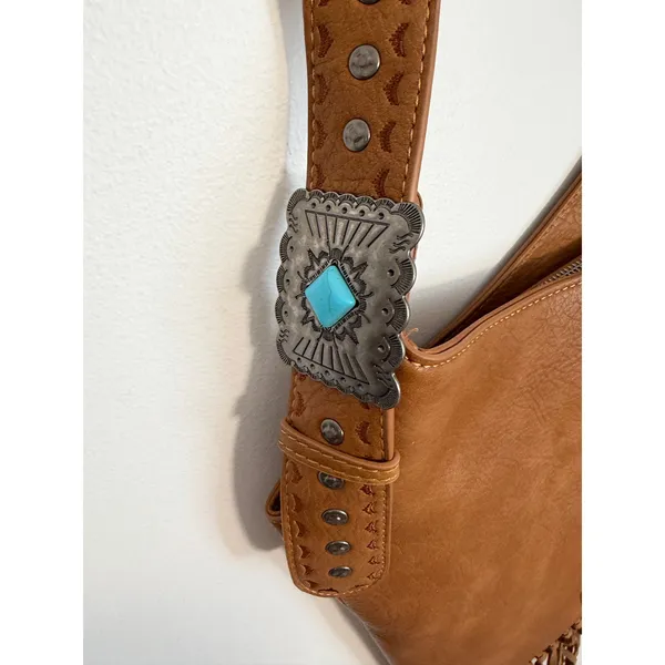Wrangler fringe shoulder bag western-style front pocket NWOT - Image 9