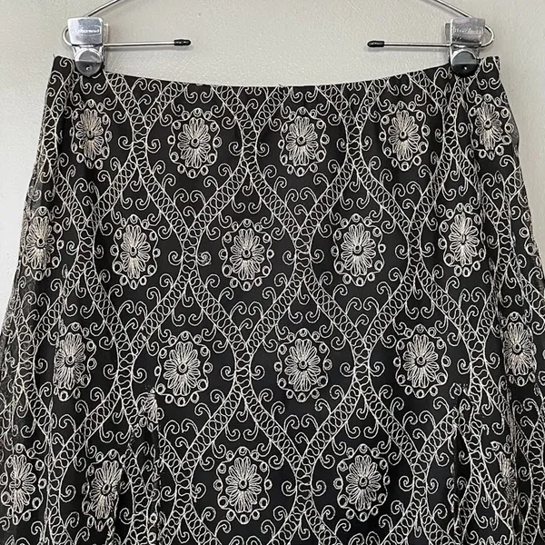 Black Whimsigoth Size Large Swing Skirt Dark Romantic Gothic Fairy Grunge Lace - Image 3