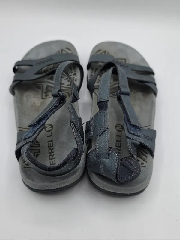 Merrell Womens Slate Blue Suede Leather Sling back Sandals Size 6 Performance - Image 4