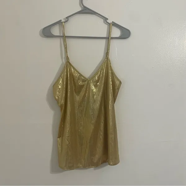 NWT VIDUSSA Womens Tank Tops V Neck Sparkle Cami Top | Size: Large - Image 2