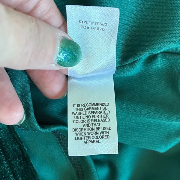 Lulus Emerald Green Velvet One Shoulder Mini Dress Pleated Bodice‎ D1582 Medium - Image 7