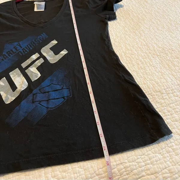 ✨ Harley‎ Davidson Black Blue UFC Waterloo Iowa Shirt Small - Image 8