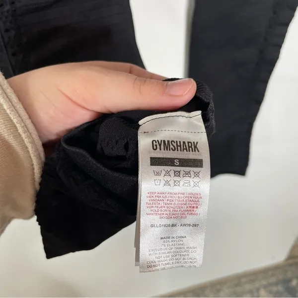 Gymshark Black‎ Seamless Leggings with Cutouts Size Small - Image 6