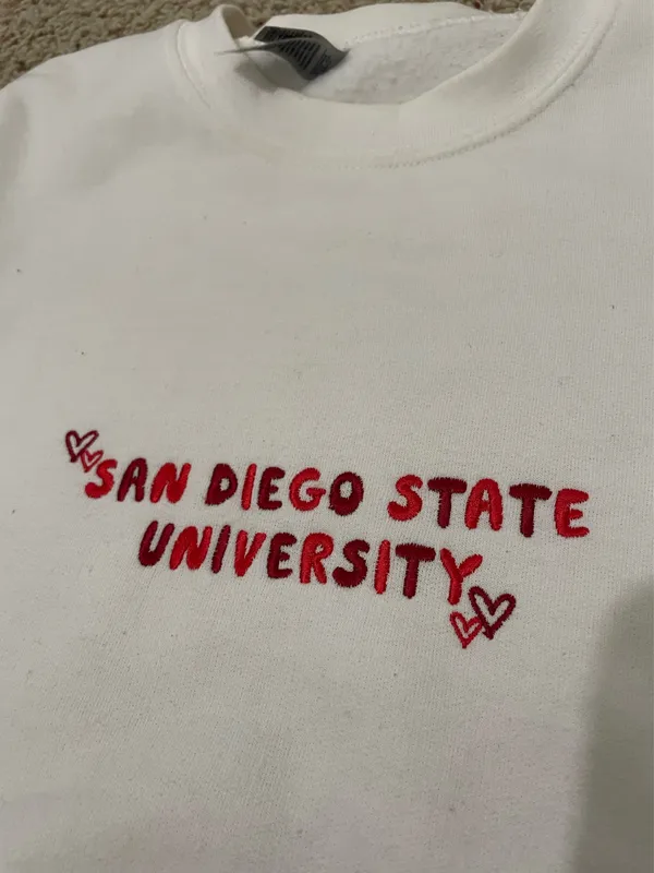 San Diego State Crewneck White Size M - Image 2