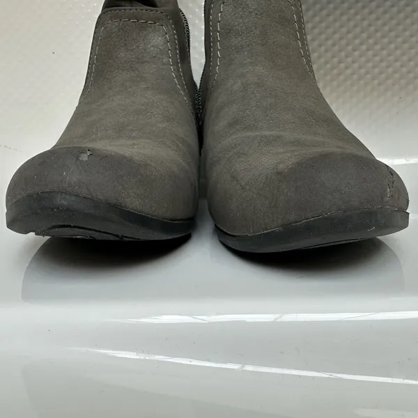 Cliffs White Mountain Tall Slouch Boots Womens 8M Faux Suede Gray Zip Up Indie - Image 7