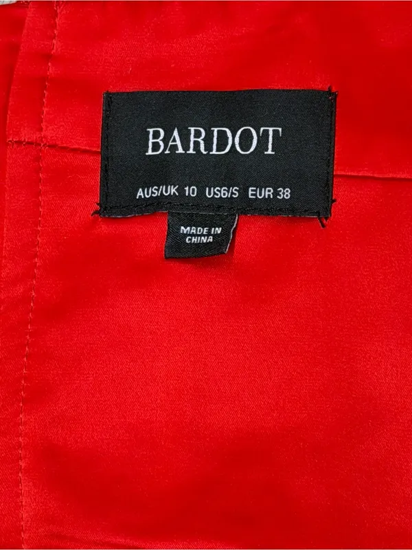 Bardot Fire Red Mini Corset‎ Bustier Crop Top Coquette Feminine Party Going Out - Image 5