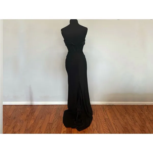 Sherri Hill 55554 Corset Ruched Satin Strapless Prom Dress Sz 0 USED - Image 4