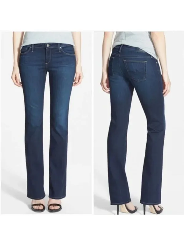 Women's Adriano Goldschmied The Angelina Petite Boot Cut Denim Jeans Size 32R - Image 2