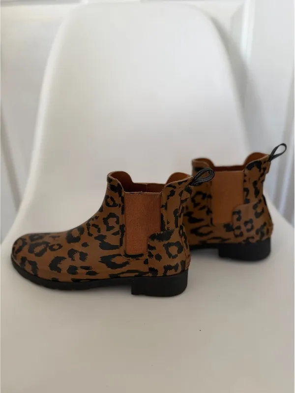 Hunter leopard print ankle rain boots - Image 6
