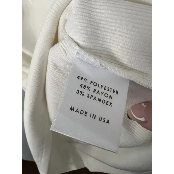 Revolve XS‎ Lovers + Friends Flora Short Sleeve Ruched WINTER White Mini Dress S - Image 4