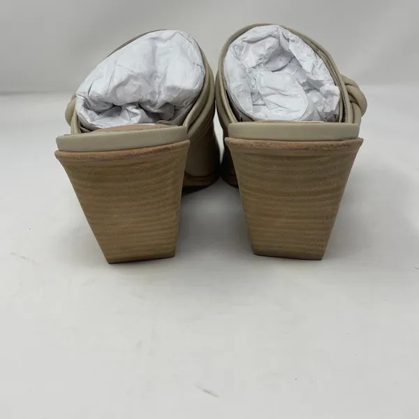 NEW Dolce Vita Sita Mules 9 Sand Nubuck Pointed Toe Block Heel Leather Slip On - Image 8