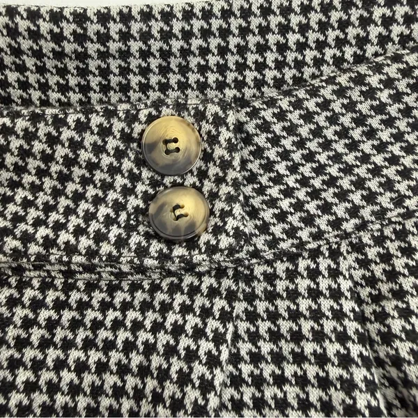 Free People Josie Houndstooth Wide Leg Pants Trousers Black White High Rise Boho - Image 8